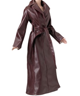 Cognac Leather Coat