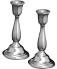 Pewter Candlesticks Weighted